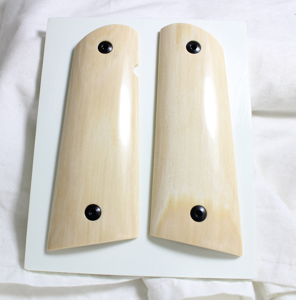 AWESOME CREAM COLORED MAMMOTH IVORY 1911 GRIPS A-2526