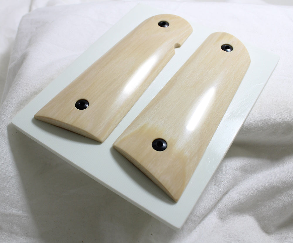 AWESOME CREAM COLORED MAMMOTH IVORY 1911 GRIPS A-2526
