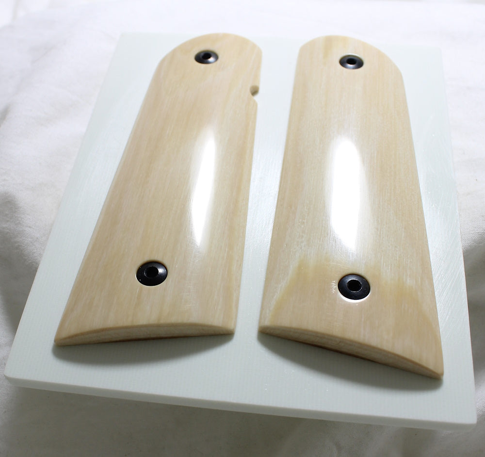 AWESOME CREAM COLORED MAMMOTH IVORY 1911 GRIPS A-2526