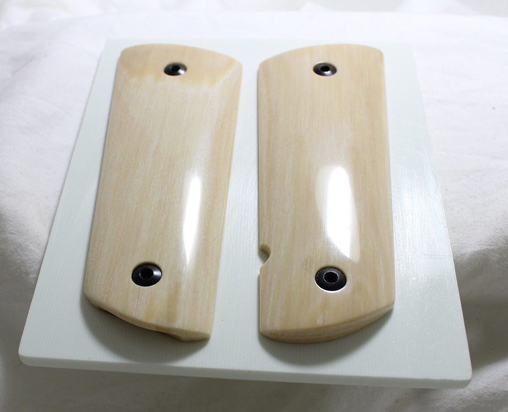 AWESOME CREAM COLORED MAMMOTH IVORY 1911 GRIPS A-2526