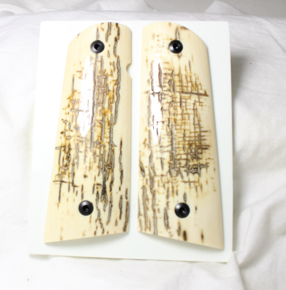 ICE CRACKLE MAMMOTH IVORY 1911 GRIPS A-2525