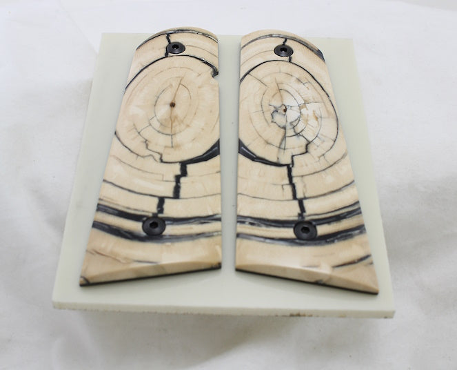 BEAUTIFUL SET OF CROSSCUT MAMMOTH IVORY 1911 GRIPS A-2495