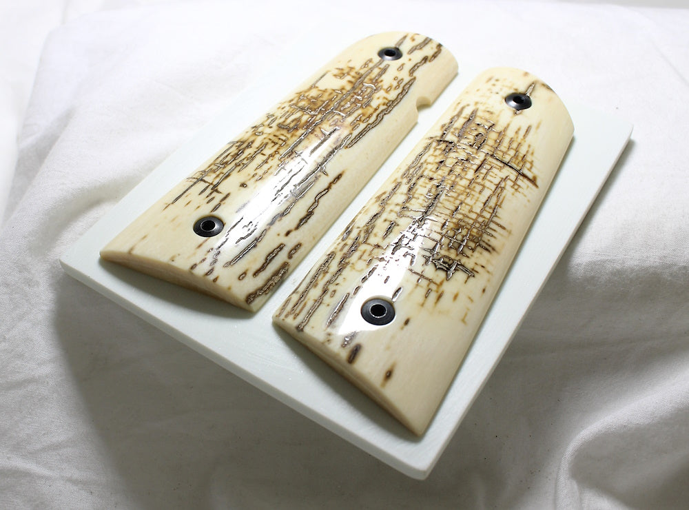 ICE CRACKLE MAMMOTH IVORY 1911 GRIPS A-2525