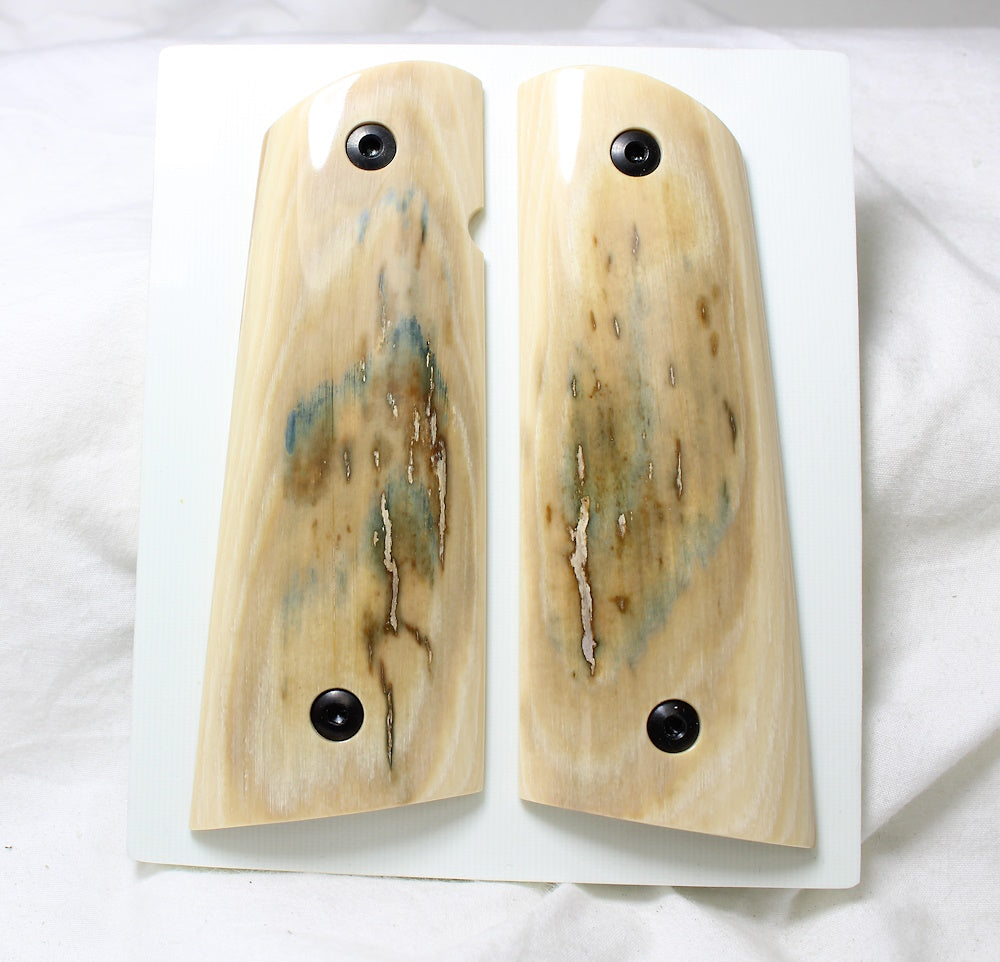 BEAUTIFUL BARK MAMMOTH IVORY 1911 GRIPS A-2507