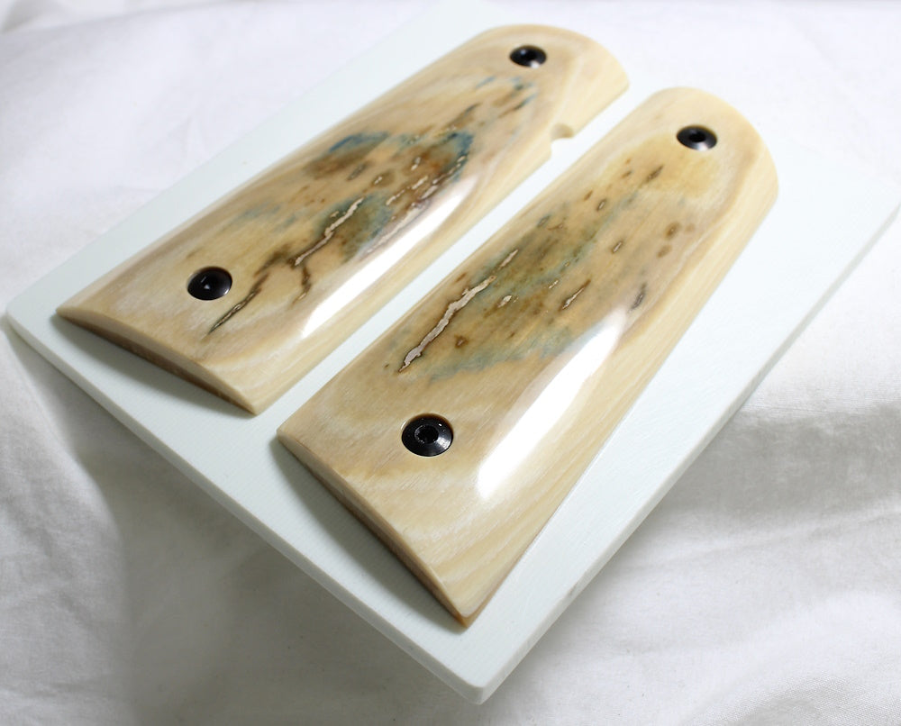 BEAUTIFUL BARK MAMMOTH IVORY 1911 GRIPS A-2507