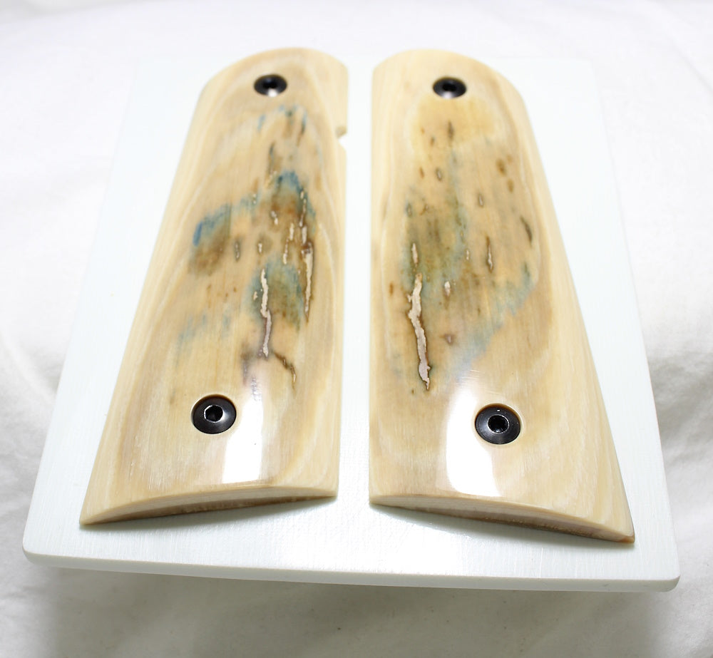 BEAUTIFUL BARK MAMMOTH IVORY 1911 GRIPS A-2507