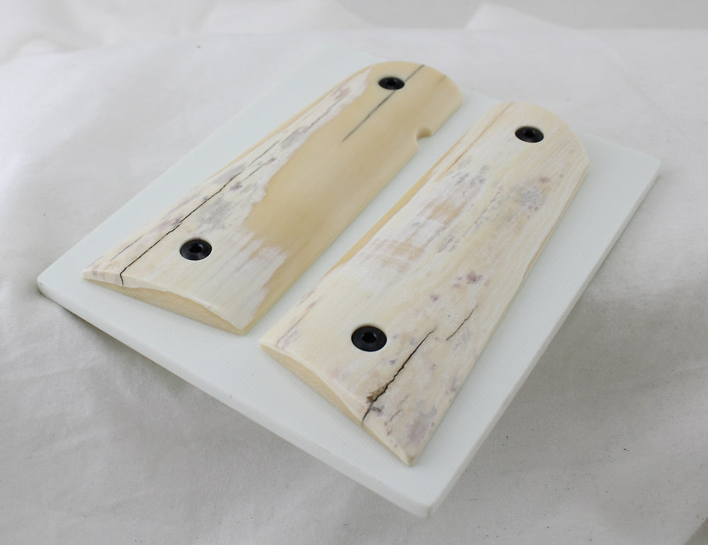 CREAMY "TWO TONE" MAMMOTH IVORY 1911 GRIPS A-2508