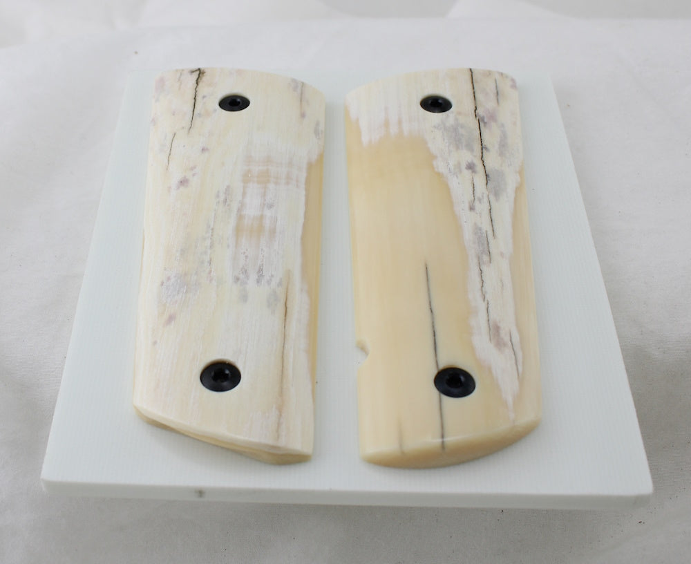 CREAMY "TWO TONE" MAMMOTH IVORY 1911 GRIPS A-2508
