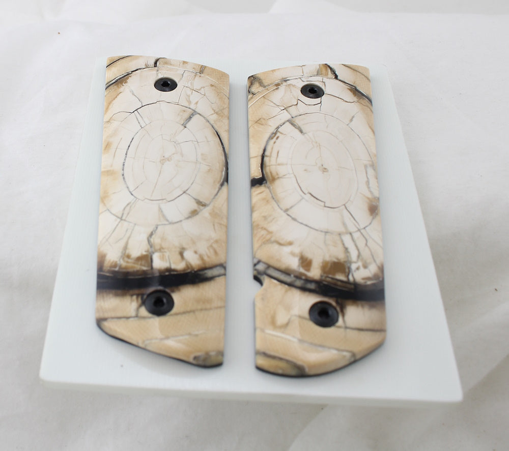 PHENOMENAL SET OF CROSSCUT MAMMOTH IVORY 1911 GRIPS A-2509