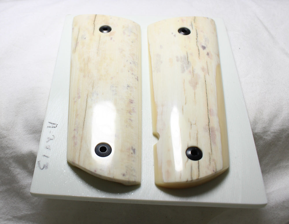 CREAMY COLORED MAMMOTH IVORY 1911 GRIPS A-2513
