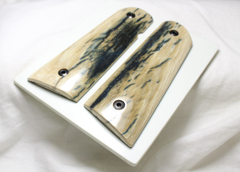 DARK BLUE MAMMOTH IVORY 1911 GRIPS A-2518