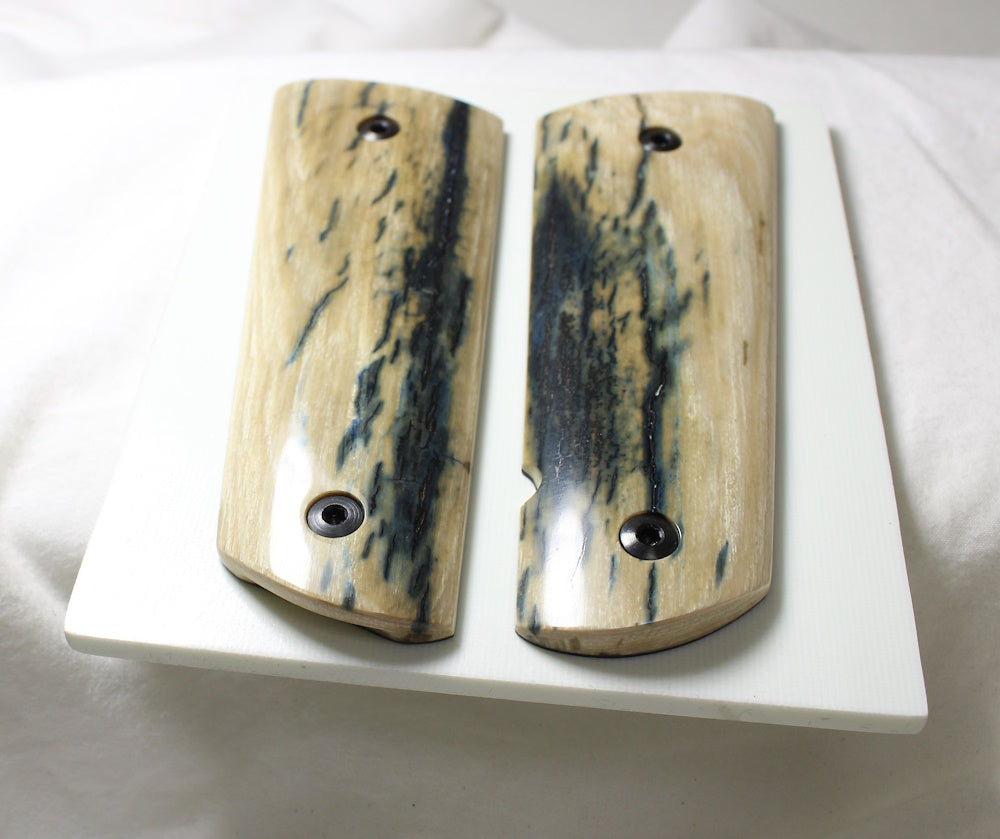 DARK BLUE MAMMOTH IVORY 1911 GRIPS A-2518
