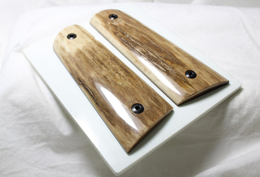 RUSTIC BARK MAMMOTH IVORY 1911 GRIPS A-2524