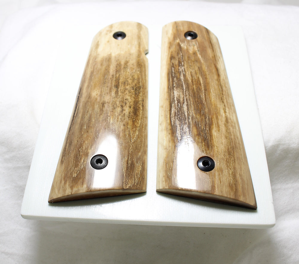 RUSTIC BARK MAMMOTH IVORY 1911 GRIPS A-2524