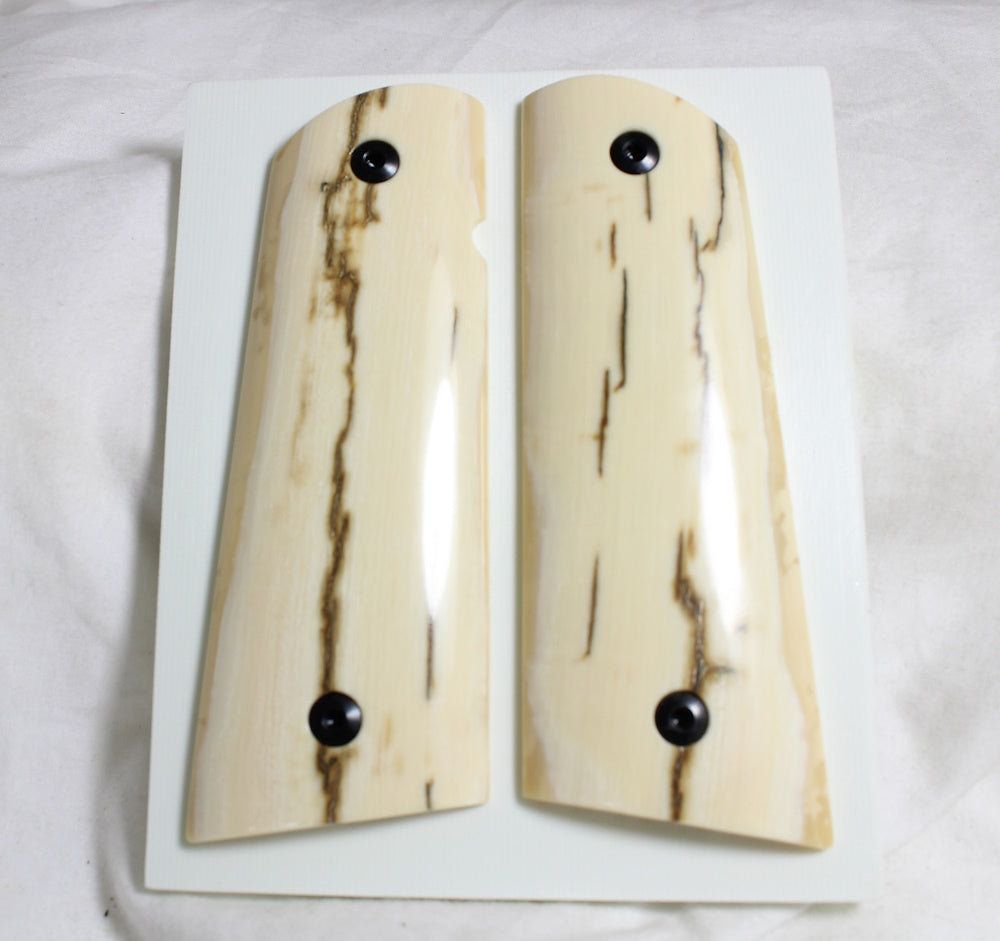BARK MAMMOTH IVORY 1911 GRIPS A-2527