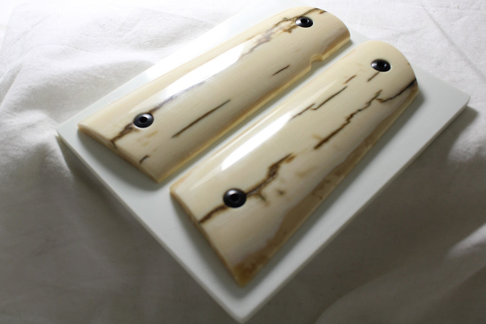 BARK MAMMOTH IVORY 1911 GRIPS A-2527