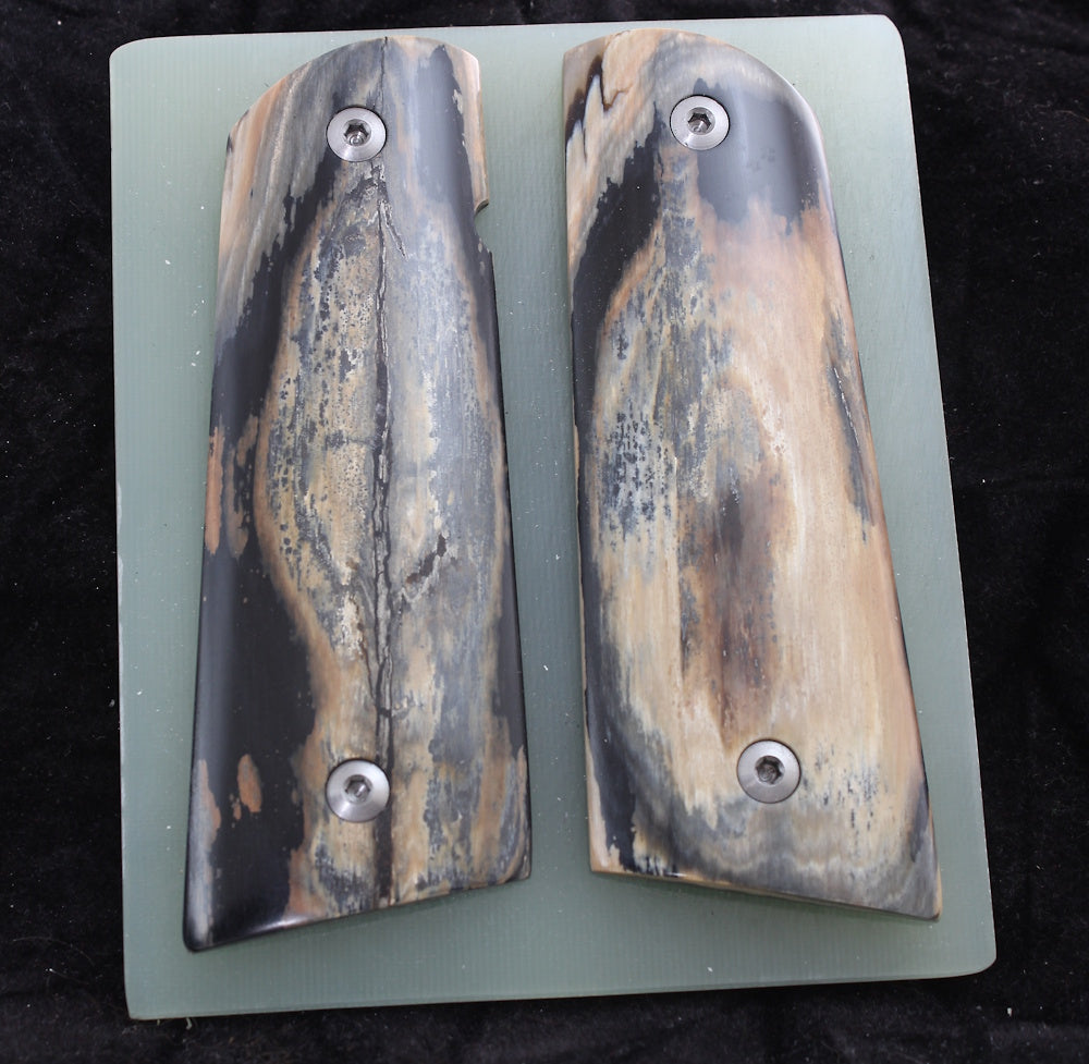 BLACK&CREAM MAMMOTH IVORY 1911 GRIPS A-2720