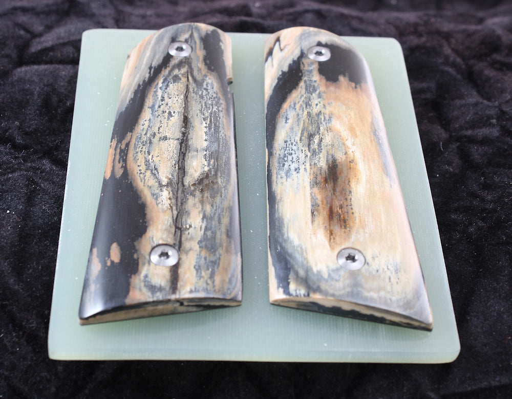BLACK&CREAM MAMMOTH IVORY 1911 GRIPS A-2720