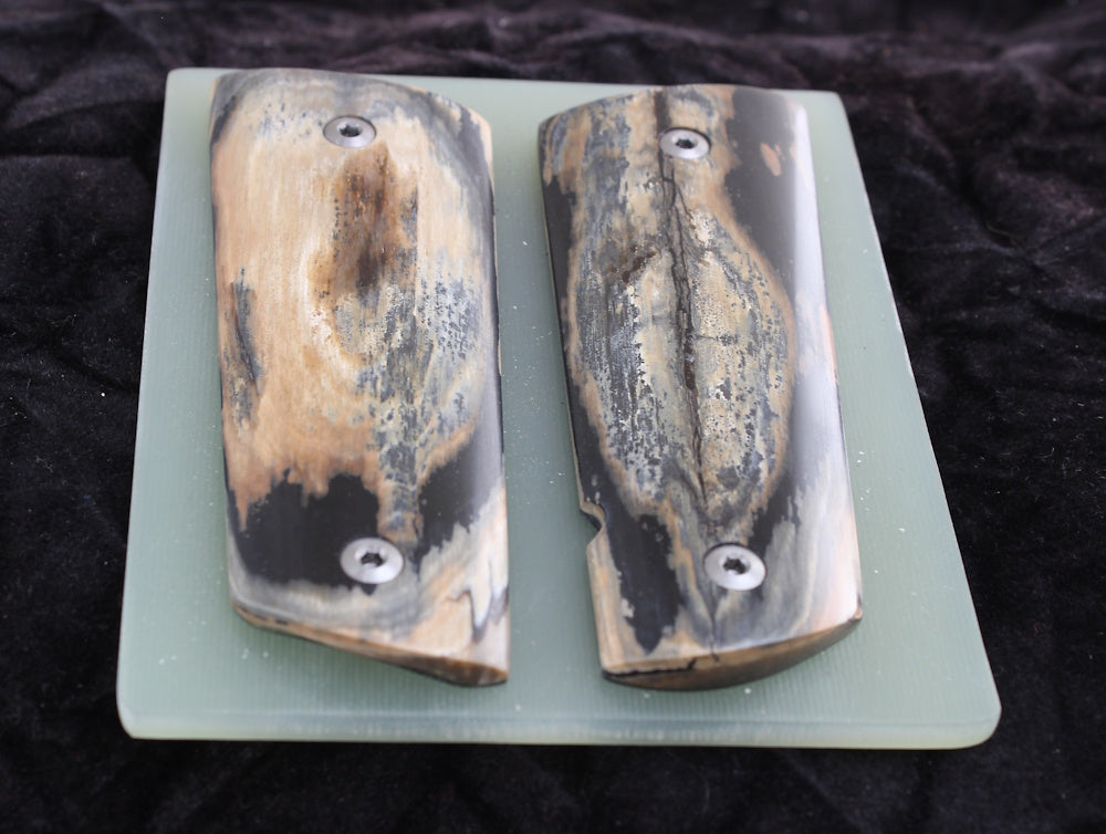 BLACK&CREAM MAMMOTH IVORY 1911 GRIPS A-2720