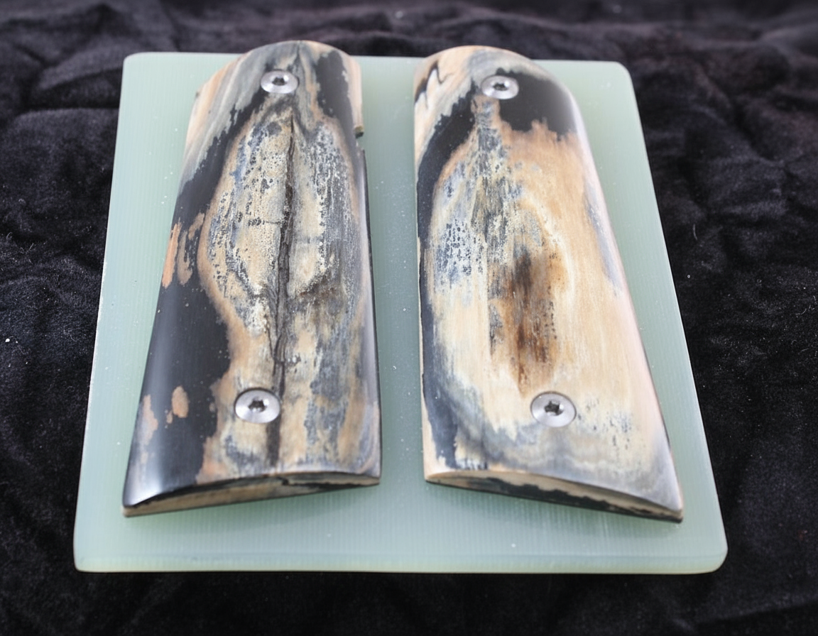 BLACK&CREAM MAMMOTH IVORY 1911 GRIPS A-2720