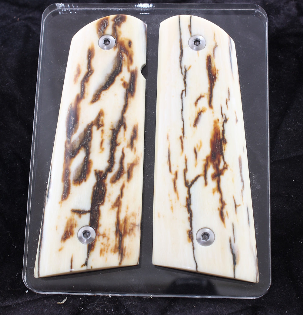 PREMIUM BARK MAMMOTH IVORY 1911 GRIPS A-2776