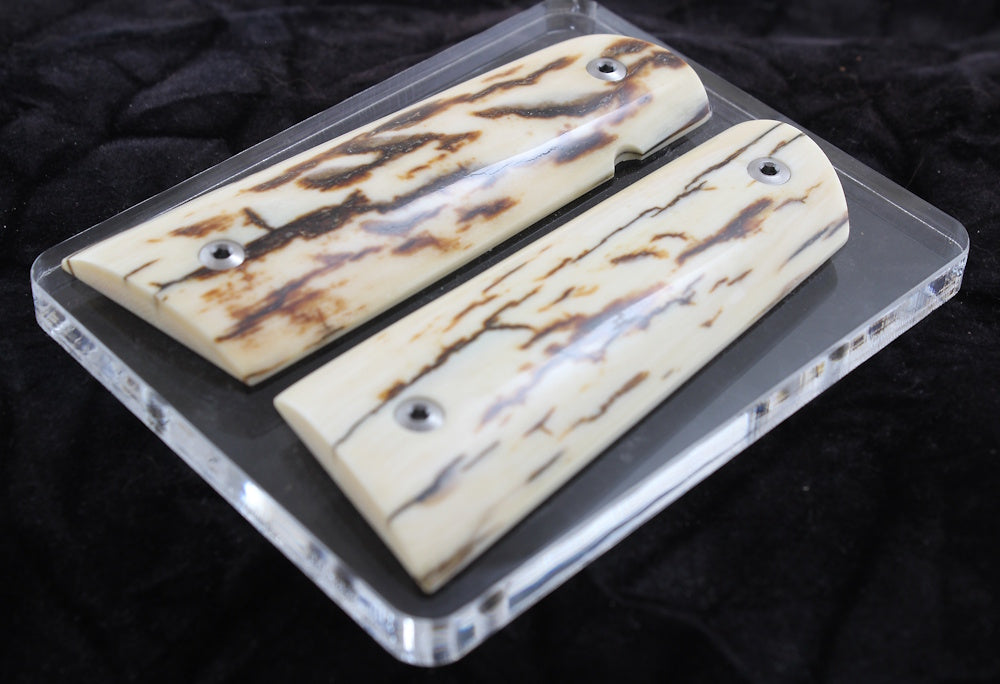 PREMIUM BARK MAMMOTH IVORY 1911 GRIPS A-2776
