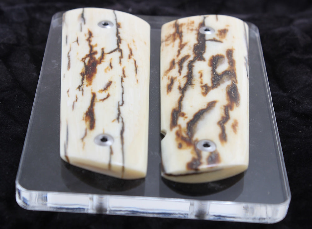 PREMIUM BARK MAMMOTH IVORY 1911 GRIPS A-2776