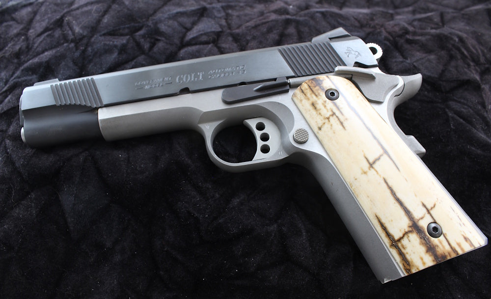 BARK MAMMOTH IVORY 1911 GRIPS A-2778