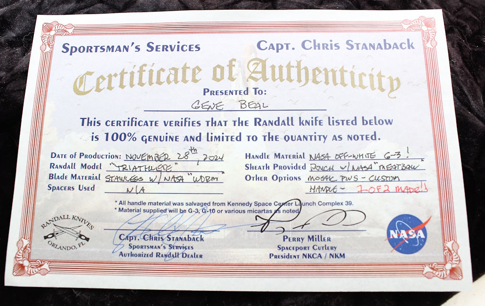 CUSTOM RANDALL NASA TRIATHLETE 1 0f 2 MADE VERY RARE A-2780