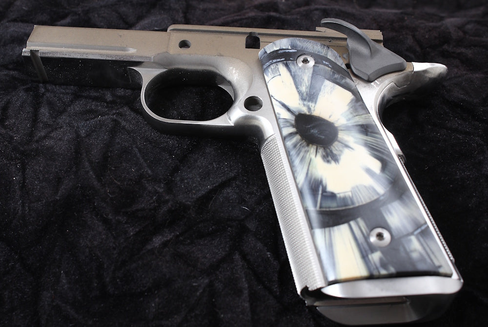 CROSSCUT MAMMOTH IVORY 1911 GRIPS A-2784