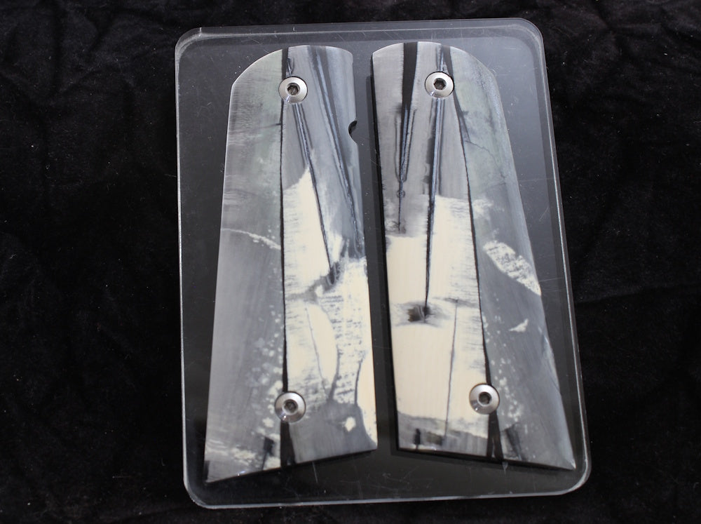 NEW! VERTICAL CUT MAMMOTH IVORY 1911 GRIPS A-2785