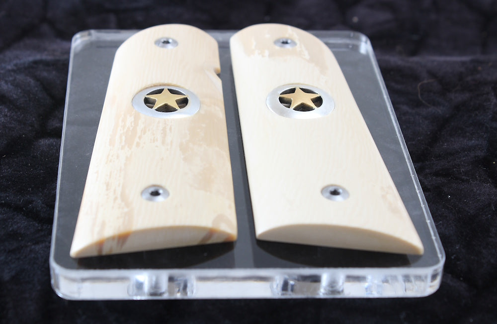TEXAS STAR MAMMOTH IVORY 1911 GRIPS A-2789
