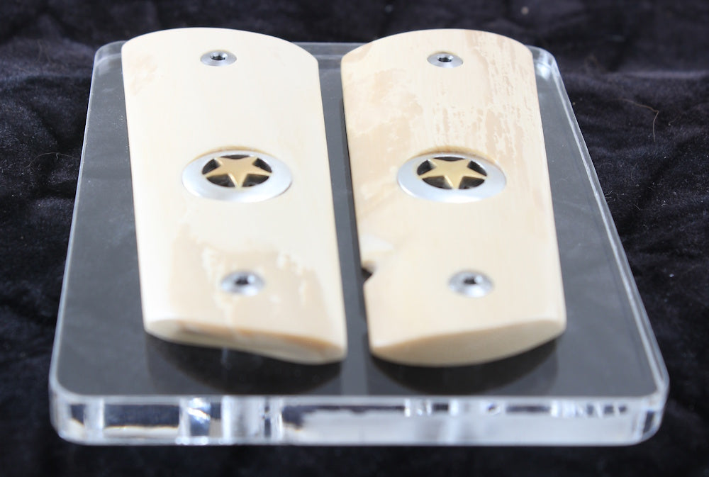 TEXAS STAR MAMMOTH IVORY 1911 GRIPS A-2789