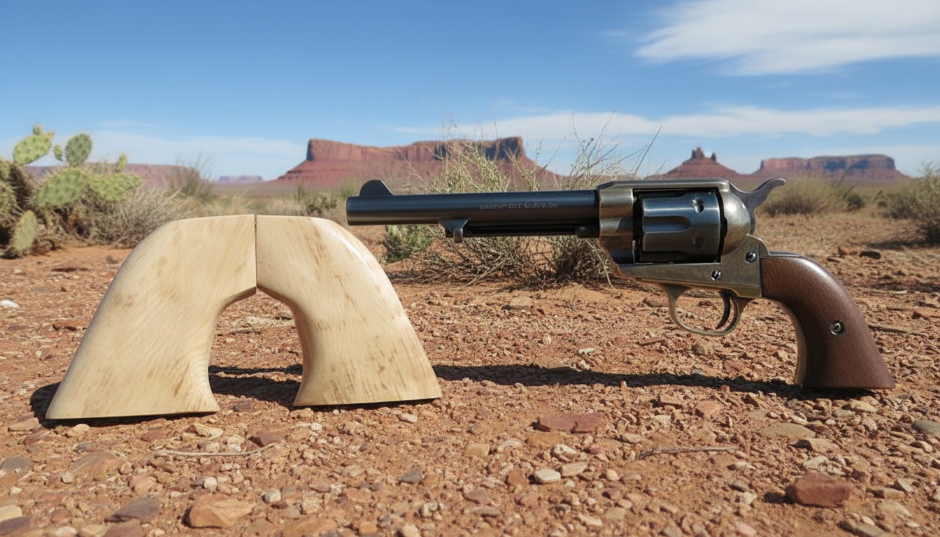 COLT OR CLONE SINGLE ACTION RUFF CUT MAMMOTH IVORY BLANKS A-2790