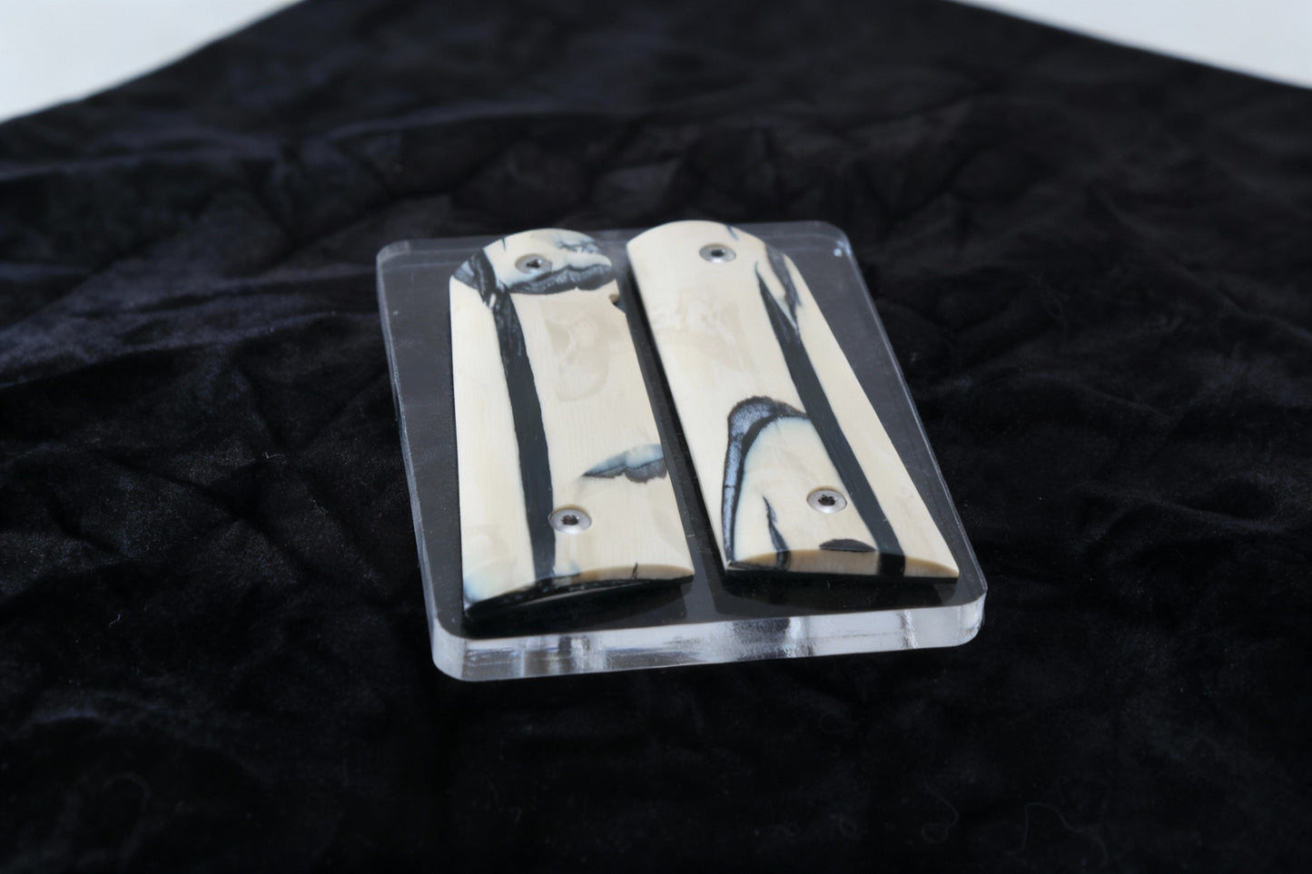 NEW! VERTICAL CUT MAMMOTH IVORY 1911 GRIPS A-2814