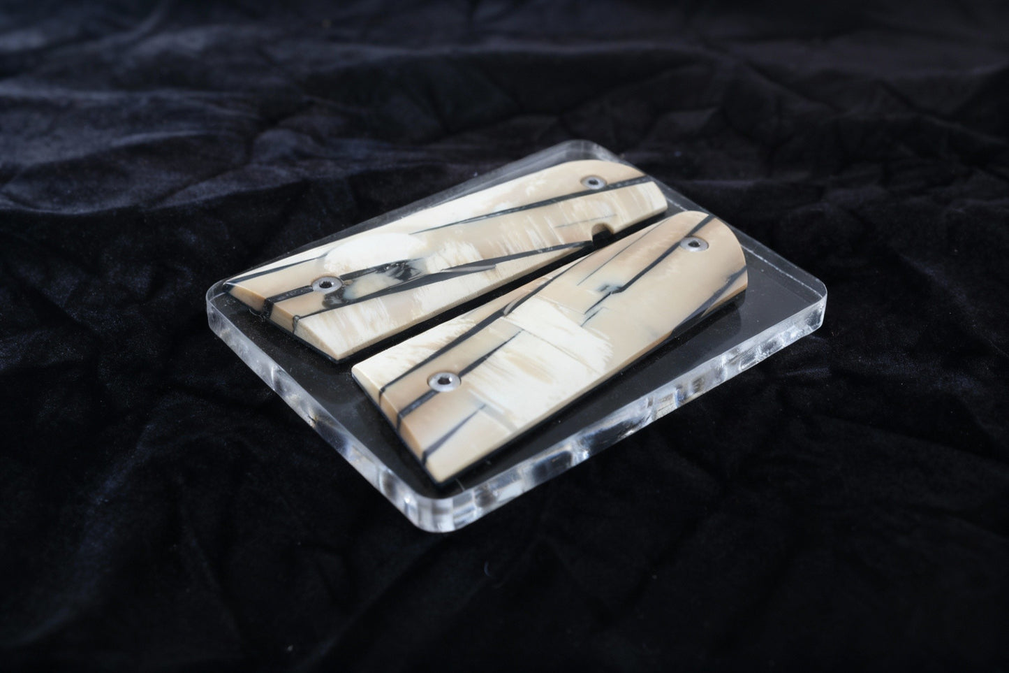 NEW! VERTICAL CUT MAMMOTH IVORY 1911 GRIPS A-2819