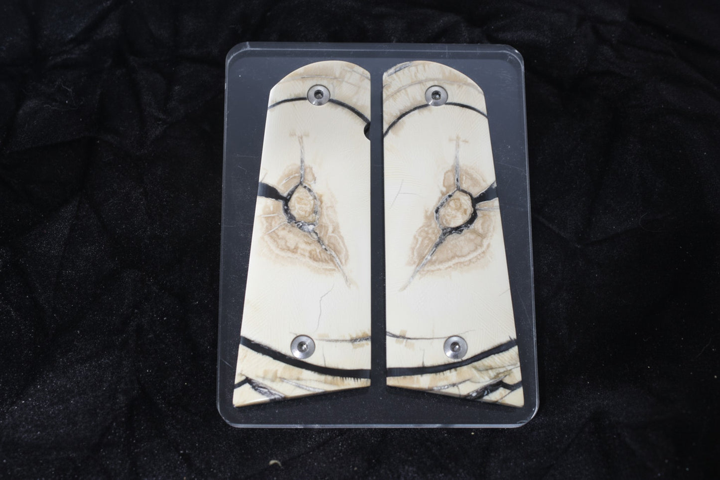 CROSSCUT MAMMOTH IVORY 1911 GRIPS A-2821