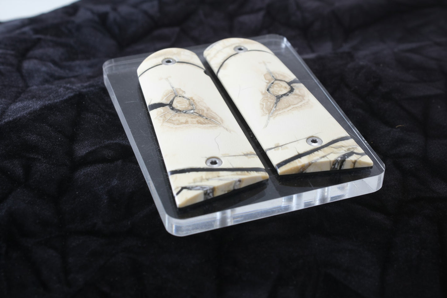 CROSSCUT MAMMOTH IVORY 1911 GRIPS A-2821