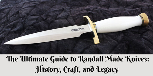Randall made knives in black and gold colour