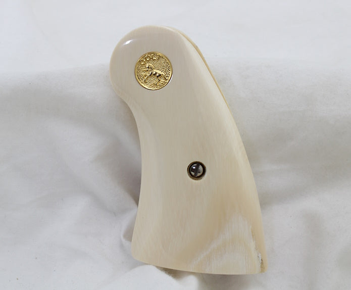 Colt 1911 Grips – Bonded Ivory With Gold Horse Medallion – Full Size Government .45 ACP