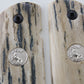 BARK MAMMOTH IVORY 1911 GRIPS WITH COLT SILVER MEDALLIONS A -2492