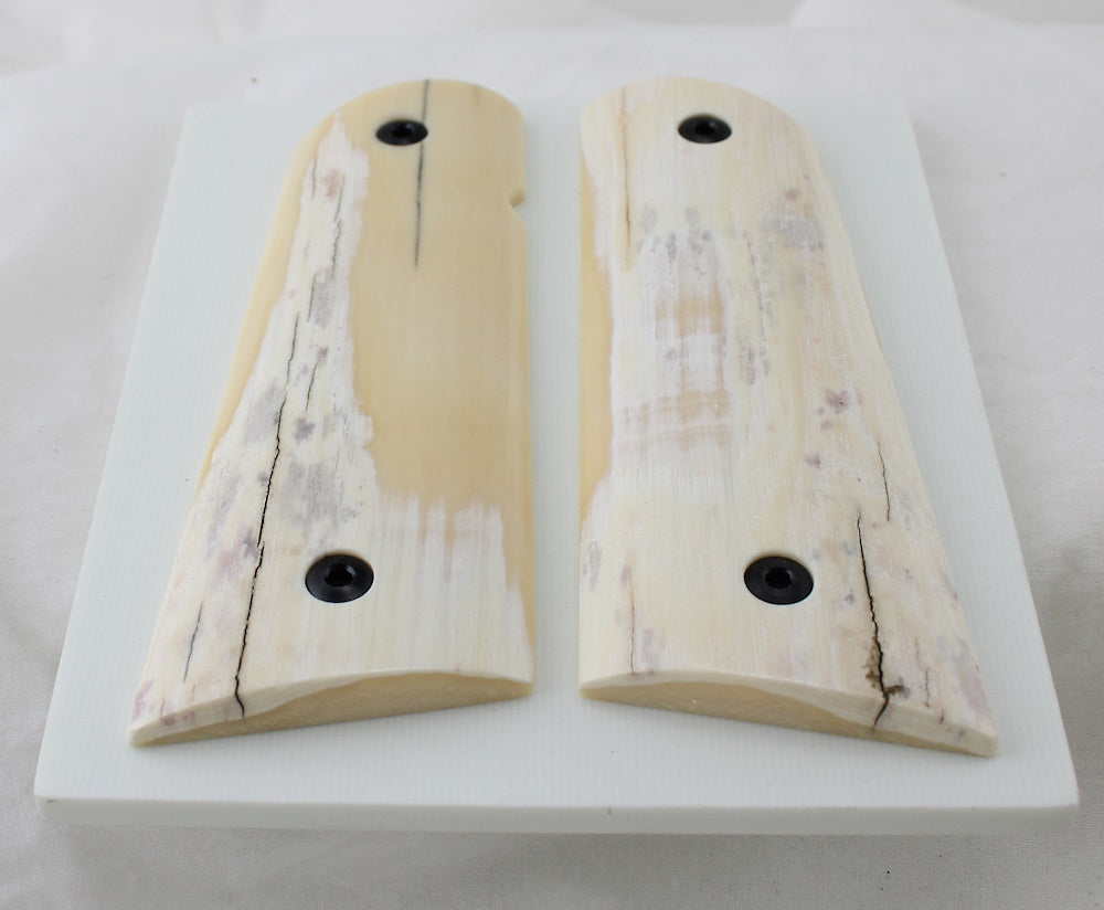 CREAMY "TWO TONE" MAMMOTH IVORY 1911 GRIPS A-2508