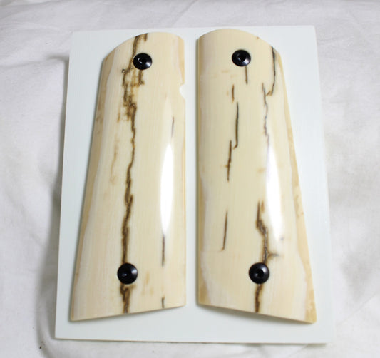 BARK MAMMOTH IVORY 1911 GRIPS A-2527