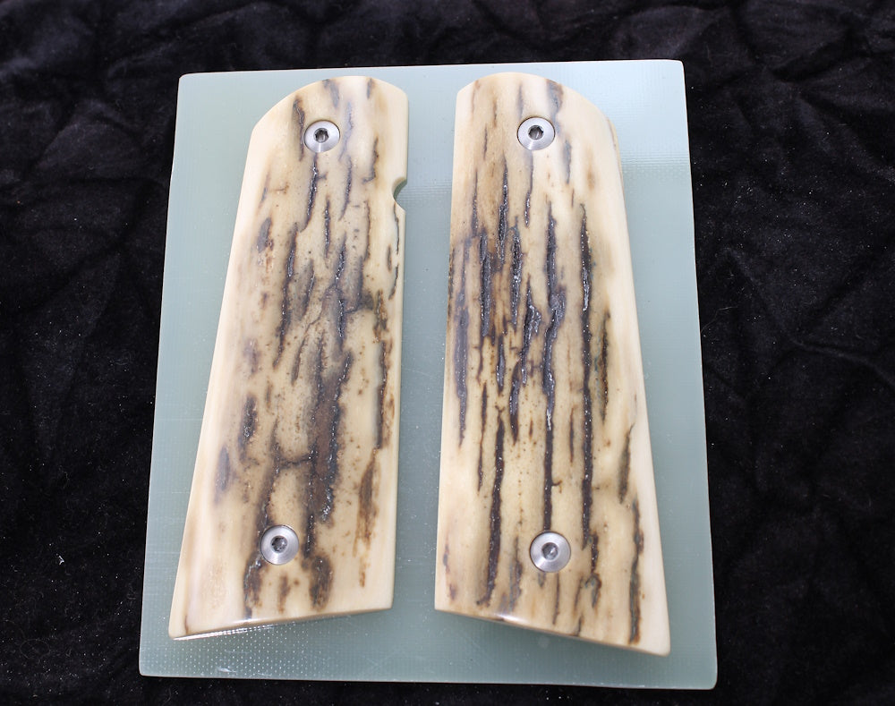 BARK MAMMOTH IVORY 1911 GRIPS A-2655