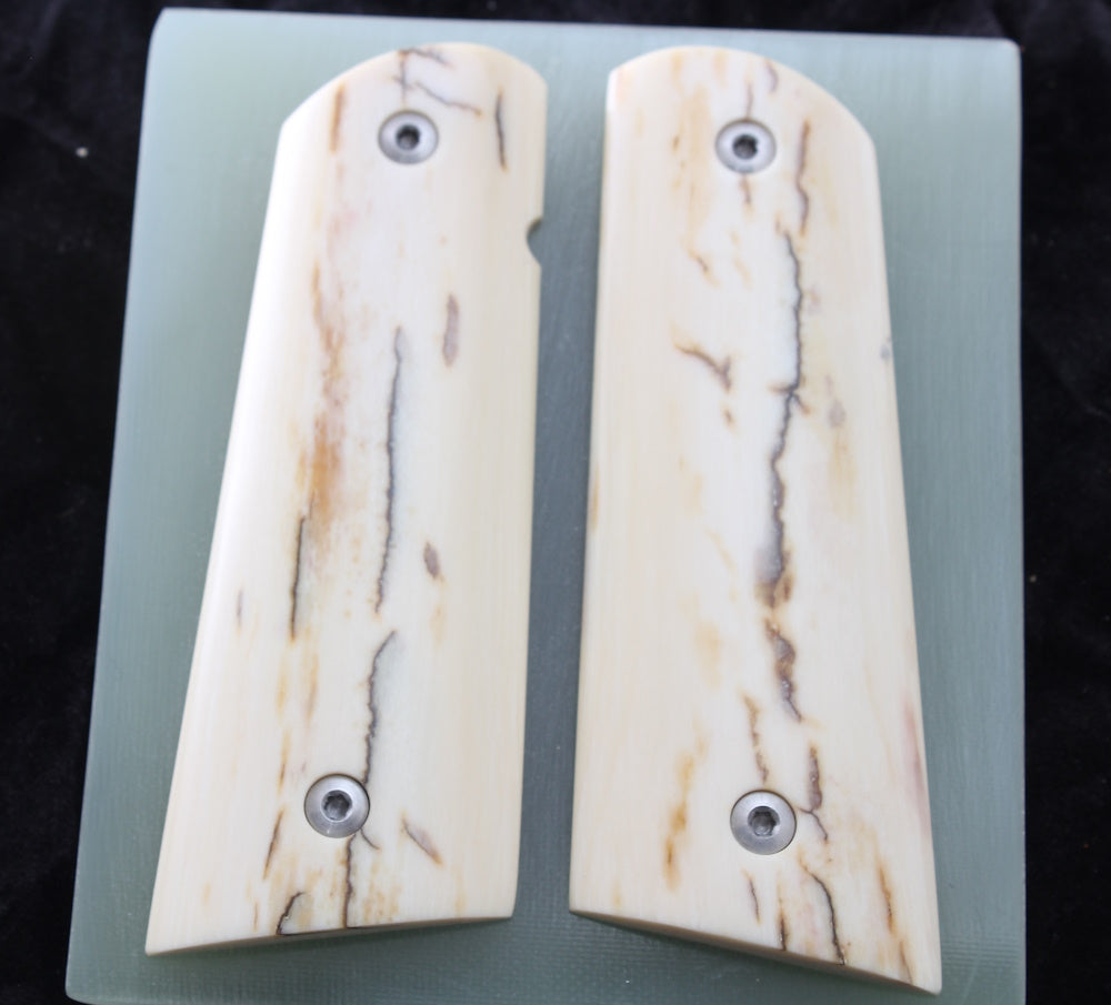 CREAMY BARK MAMMOTH IVORY 1911 GRIPS A-2685