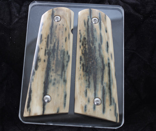 BLUE BARK MAMMOTH IVORY 1911 GRIPS A-2686