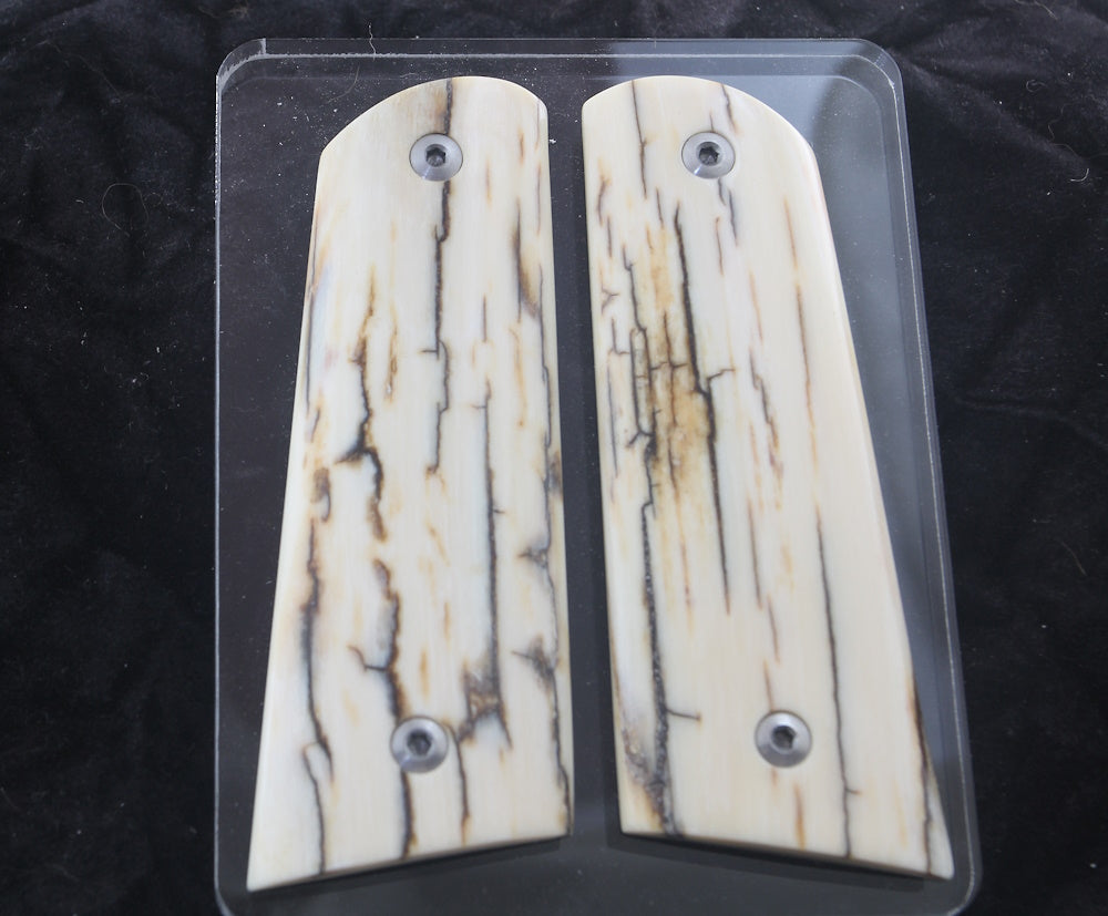 CREAMY BARK MAMMOTH IVORY 1911 GRIPS A-2698