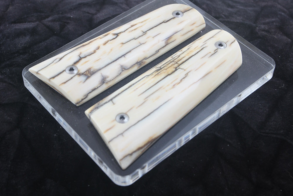 CREAMY BARK MAMMOTH IVORY 1911 GRIPS A-2698