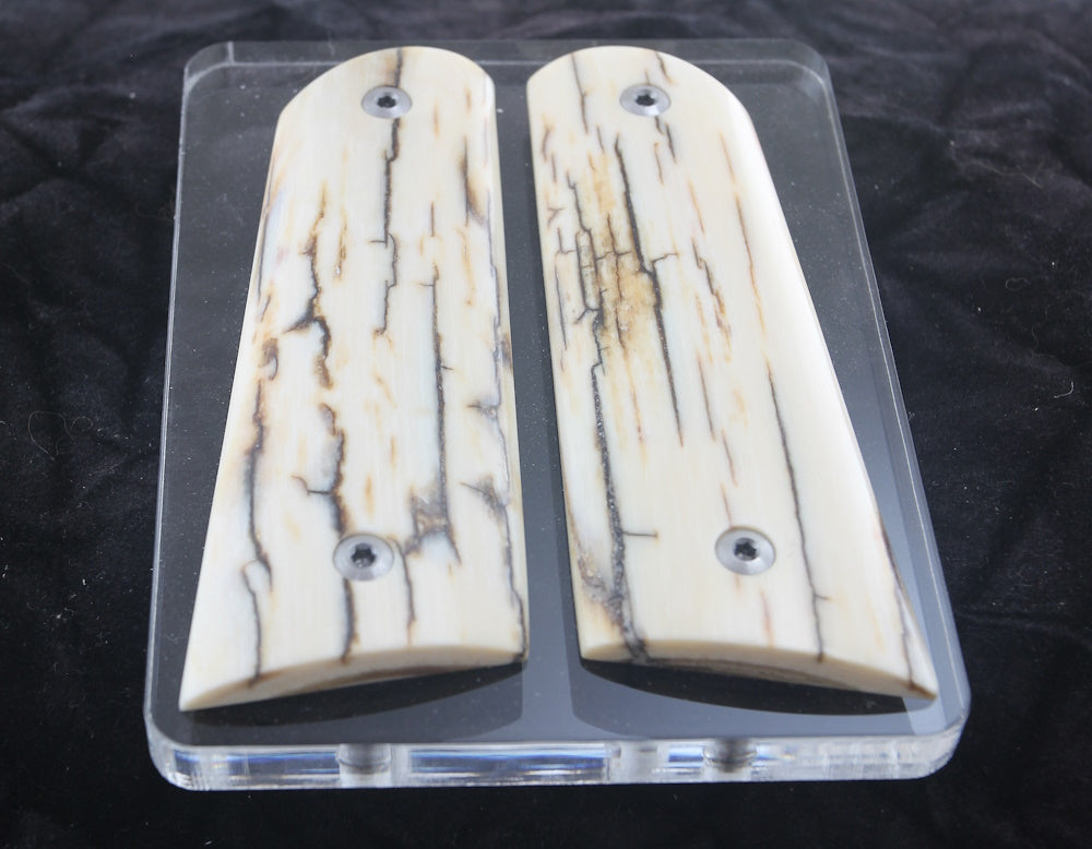 CREAMY BARK MAMMOTH IVORY 1911 GRIPS A-2698