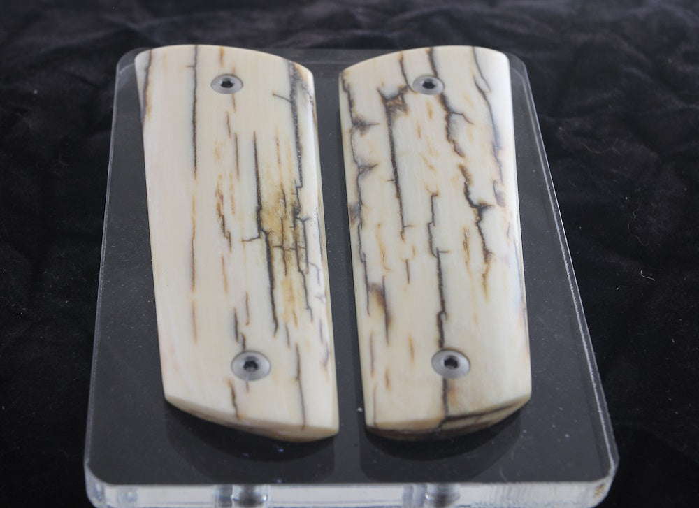 CREAMY BARK MAMMOTH IVORY 1911 GRIPS A-2698